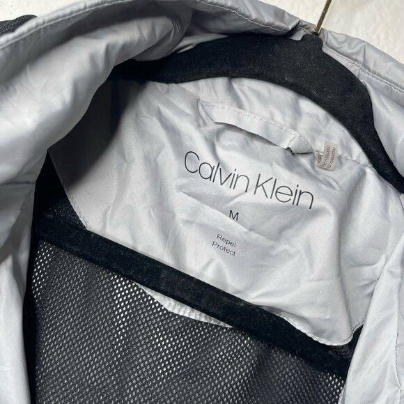 Calvin Klein Silver Windbreaker Jacket - Picture 3 of 4